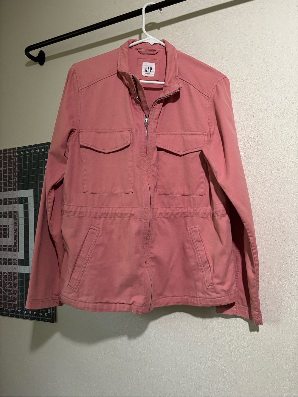 GAP Women's Dusty Rose Utility Zip Jacket